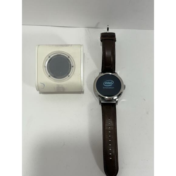 Fossil Smartwatch Q Founder DW1 Brown Leather Band With charger Base No Cable - Picture 2 of 11